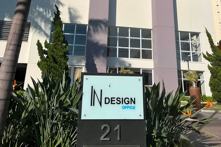 Entrada do In Design Office, onde fica a unidade da Província em Jundiaí